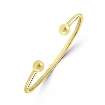 9ct Gold Torq Oval Bangle