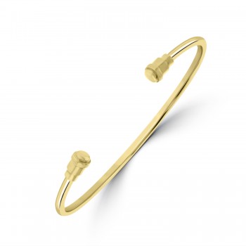 9ct Gold Torq Oval Bangle