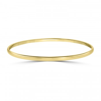 9ct Gold Solid D-Shaped Bangle