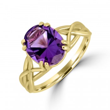 9ct Gold Amethyst Signet ring