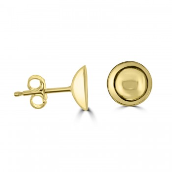 9ct Gold Concave Stud Earrings