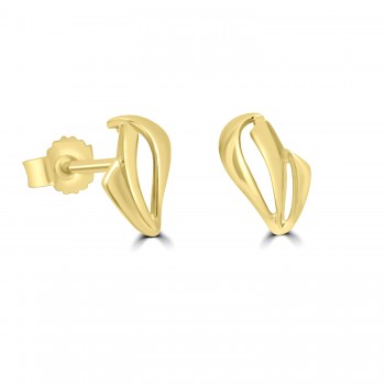 9ct Gold Three-strand Stud earrings