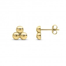 9ct Gold Trefoil Bead Stud earrings