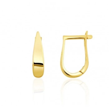 9ct Gold Hinged Stirrup Hoop earring