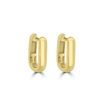 9ct Gold Hinged U-shape Hoop earrings