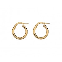 9ct Gold Creole plain hoop earrings