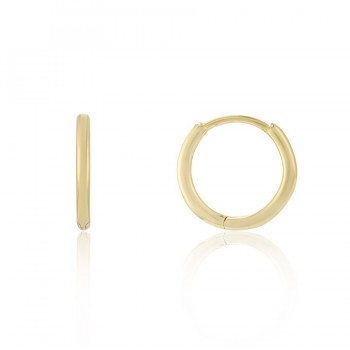 9ct Gold Hinged Huggy 10mm Hoop earrings