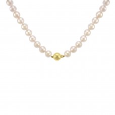 Akoya Pearl Necklet with 18ct Gold Ball Clasp