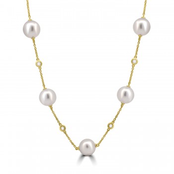 18ct Gold Akoya Pearl and Diamond 30