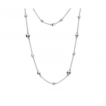 Sterling silver Pearl and Bead Necklace