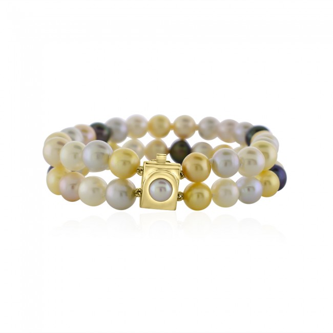 Mikimoto double on sale strand bracelet
