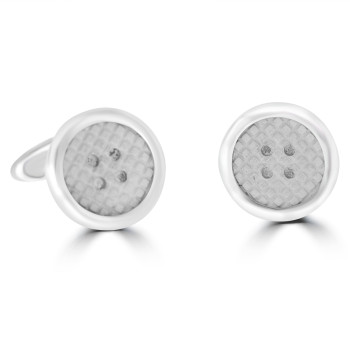 Sterling Silver Shirt Button Cufflinks