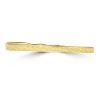 9ct Gold Full Engine Turned Tie Slide
