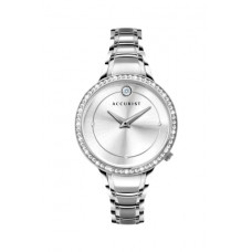 Accurist Ladies Stainless Steel Floating Crystal Watch