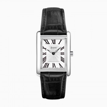 Accurist Rectangular Ladies Black Strap Watch
