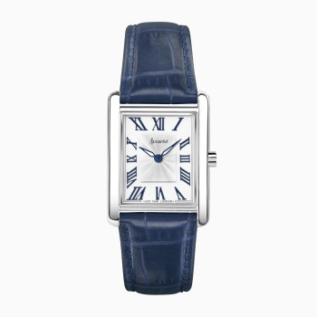 Accurist Rectangular Ladies Navy Strap Watch