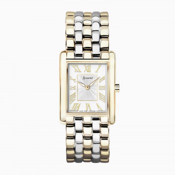 Accurist Rectangle Ladies Two Tone Bracelet Watch