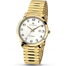 Accurist Gents Gold E/Plated Expanding Strap Watch