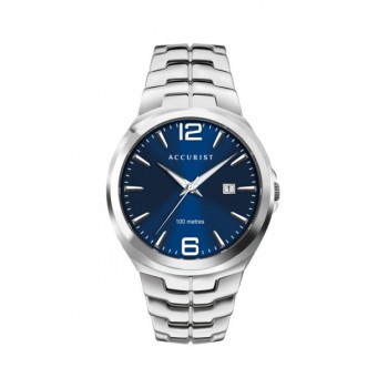 Accurist Gents Blue Stainless Steel Signature watch