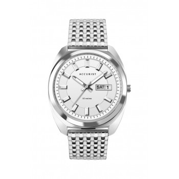 Accurist Gents White Stainless steel Bracelet watch