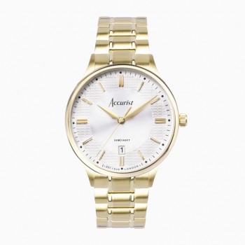Accurist Gold plated Gents Bracelet Watch