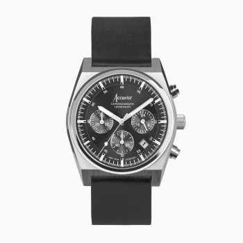 Accurist Origin Mens Chronograph Black Strap Watch