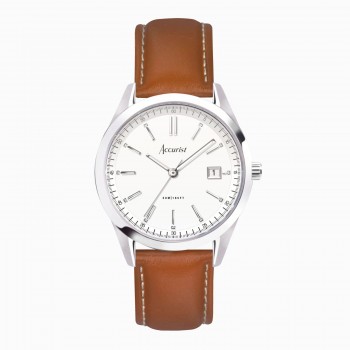 Accurist Gents Brown Strap Watch