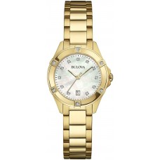 Bulova Ladies Diamond Gold Electroplated Bracelet watch