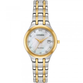 Citizen Eco-Drive Ladies Two-Tone Diamond Silhouette watch