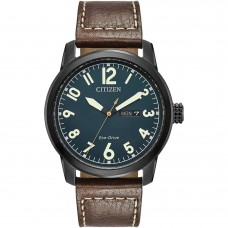 Citizen Eco-Drive Mens Brown Strap Watch
