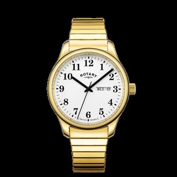 Rotary Gold Gents Expander Bracelet Watch