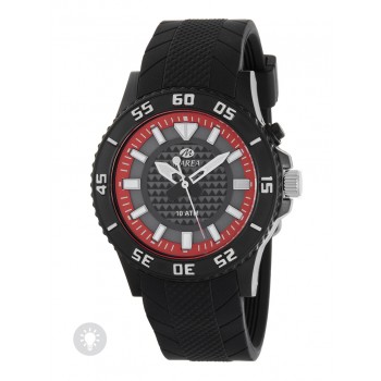 Marea Mens Black Rubber Strap Watch