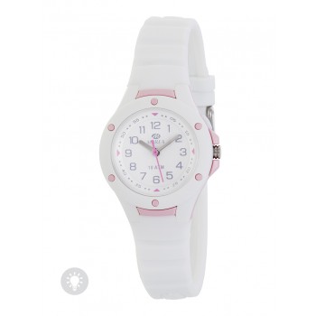 Marea Childrens Pink and White Strap Watch